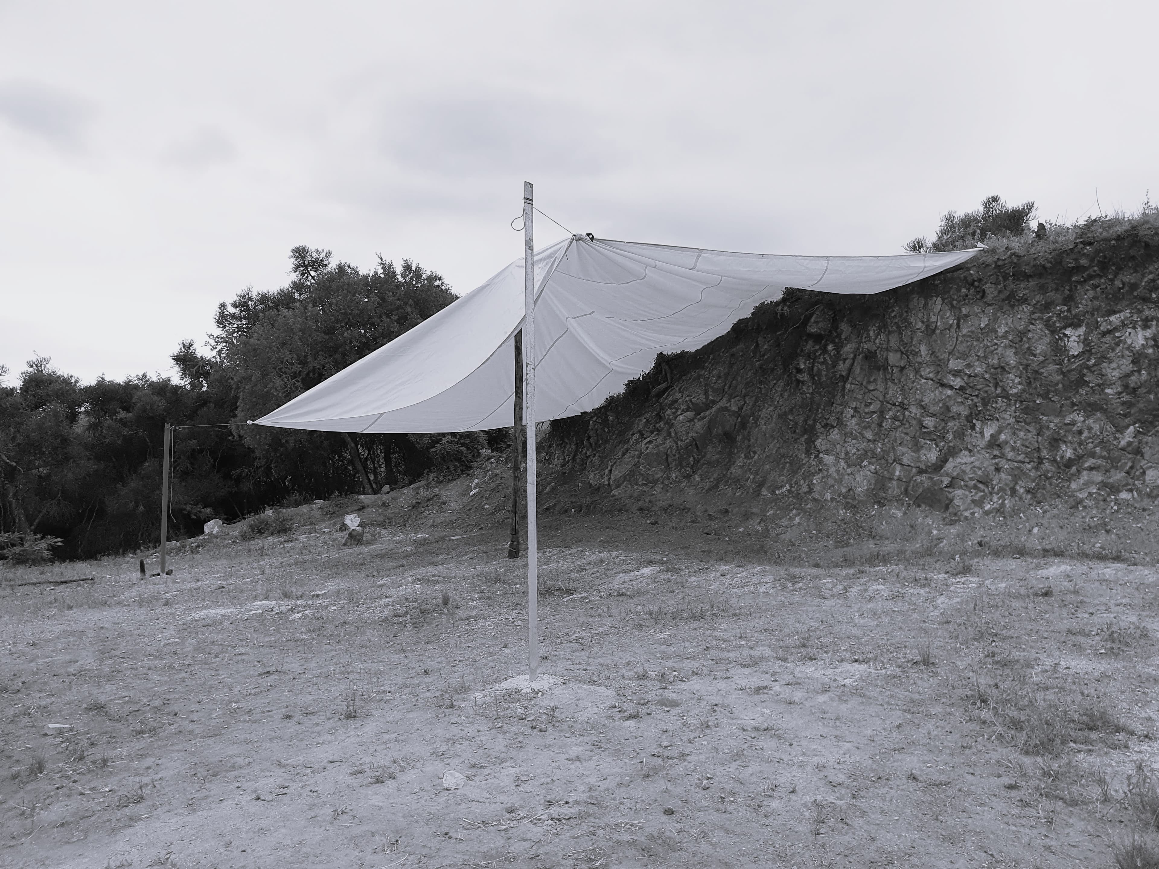 The first Ventures Crew tent standing
